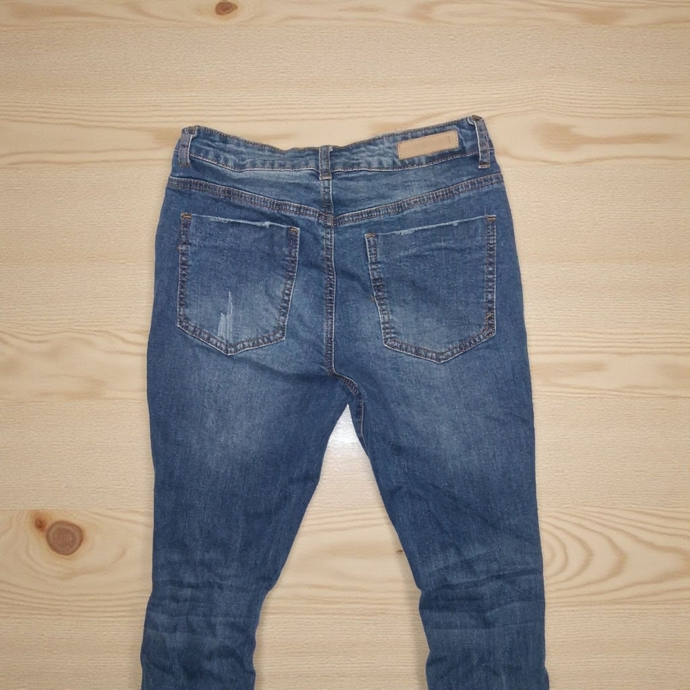 SALE!!! Tobi Denim Blue Denim Great Condition Distressed/Destroyed Jeans Sz. 26 - Picture 4 of 12